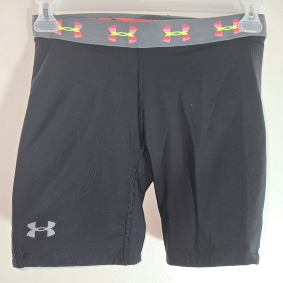 Under Armour Black and Gray Athletic Shorts Moisture-Wicking Stretch - Picture 1 of 5